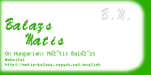 balazs matis business card